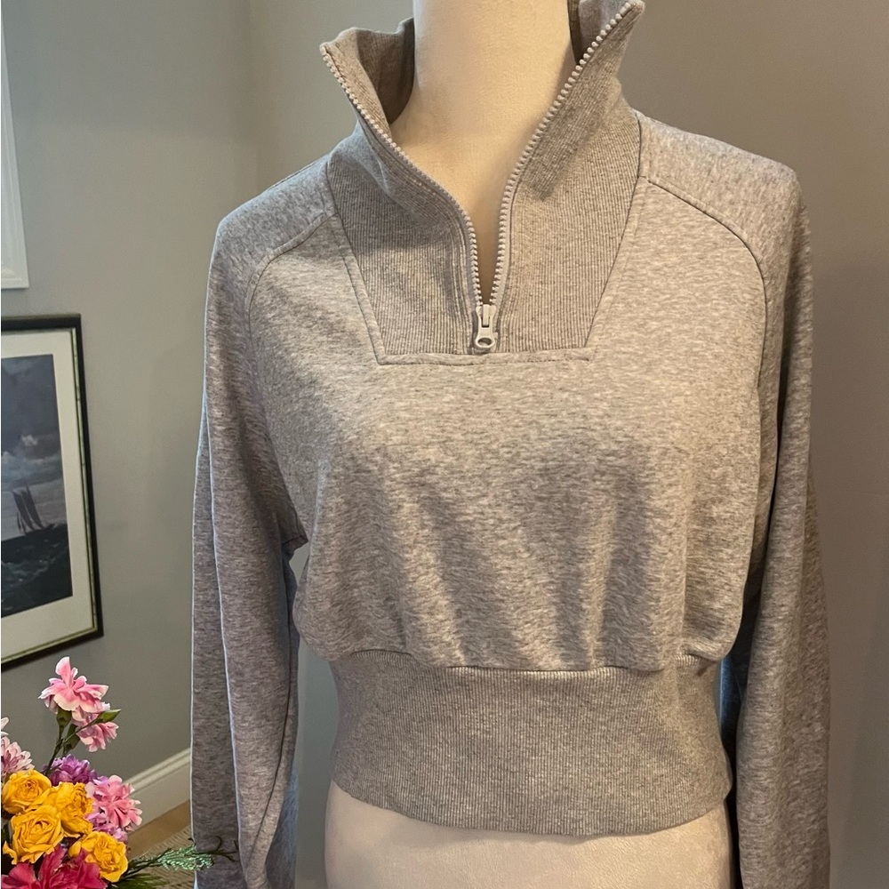 BALEAF Women’s 1/2 Zip High Collar Cropped Long Sleeve Sweatshirt